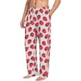 thumbnail image 2 of Xecao Strawberry Men's Straight Lounge Pajama Pants: The Ultimate in Comfortable Sleepwear, 2 of 9
