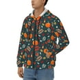 thumbnail image 3 of Goofa Autumn with Pumpkins Pattern Mens Full-zip Hoodie, Zip-up Pullover Hooded Sweatshirt, Kangaroo Pocket Hoodie Ideal for Daily Wear, Travel, and Home-Medium, 3 of 5