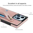 thumbnail image 2 of for iPhone 15 Pro Max Case with Card Holder for Women, Phone Case Crossbody with Wrist Strap & Removable Adjustable Shoulder Lanyard Cover for iPhone 15 Pro Max KB Rose, 2 of 18