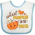 thumbnail image 3 of Inktastic Cutest Pumpkin in the Patch with Orange Heart Boys or Girls Baby Bib, 3 of 4