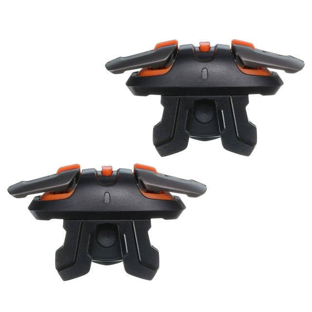 Unique Bargains Gaming Trigger Mobile Game Controller 1 Pair Six-Finger Single Shot Fire Keys Universal Black