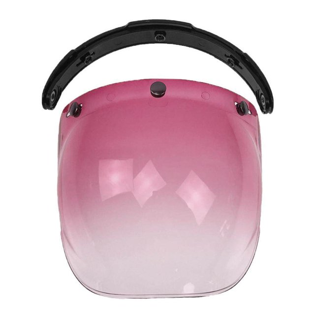 thinsony Open Face Helmet Visor Motorcycle Helmet Bubble Visor PC Lens Pink