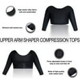thumbnail image 5 of Women Upper Arm Shaper Body Compression Sleeves Post Surgical Slimmer Humpback Posture Corrector Tops Shapewear (Black 3X-Large), 5 of 8