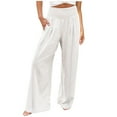 thumbnail image 1 of Pantalon Large en Coton Confortable pour Femmes - Été Ample, Taille Haute, Style Palazzo Plage, Imprimé, Polyester, 1 of 6