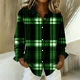 thumbnail image 2 of ZUKMRJPC Womens Button Down Shirts Long Sleeve Loose Fit Vintage Plaid Shirt Jacket Fall Fashion Lightweight Casual Work Shirt, 2 of 3