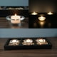 thumbnail image 4 of Juego de candelabros para velas de té con bandeja de madera, ideal para decoración de aniversario. Claro, 4 of 9