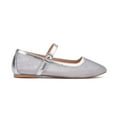 thumbnail image 2 of New York & Company Women's Size 7.5, Page 2 Maryjane Flat Shoes, Silver Mesh, 2 of 7