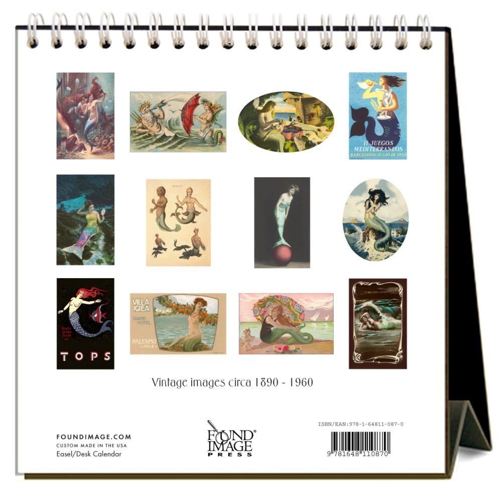 mermaids 2022 desk calendar walmart com