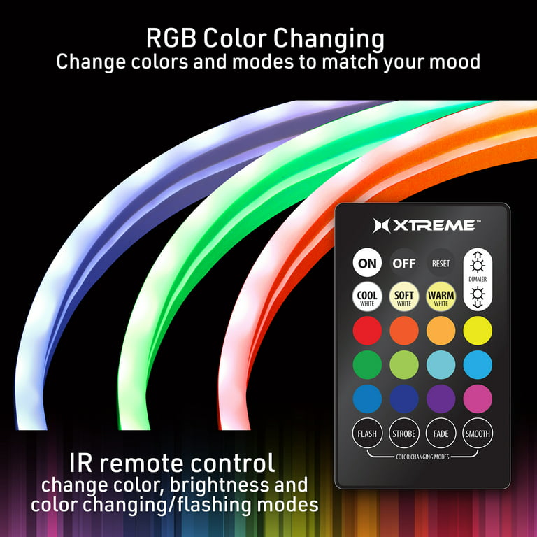 Xtreme Lit Neon Bend & Shape Memory Flex Wire LED Light Strip - Multicolor - 6.5 ft