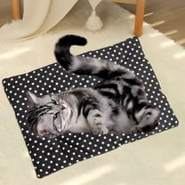 HIBIBUD Adjustable Temperature Outside Pet Heated Mat Pet Heating Pads Black 37cmx47cm
