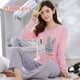 thumbnail image 2 of Pijamas de algodón y poliéster de manga larga con dibujos animados para mujer, pantalones casuales, conjunto de muebles para el hogar, Otoño, nuevo, 2 of 4