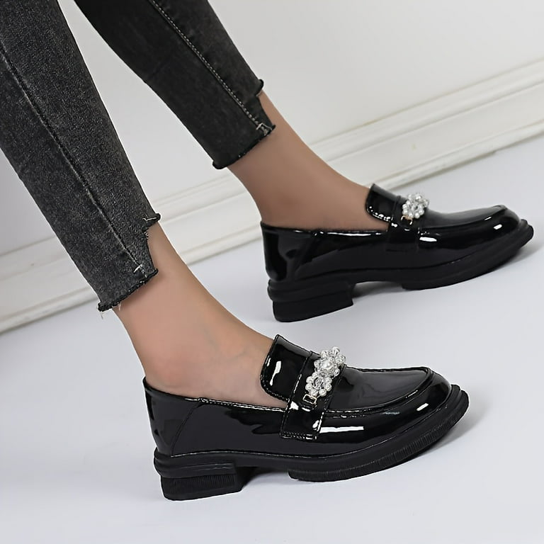Pearl heel loafers best sale