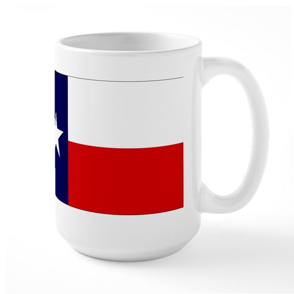 CafePress - Large Texas Flag Coffee Mug - 15 oz Ceramic Large White Novelty Mug