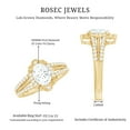 thumbnail image 5 of Rosec Jewels Lab Grown Diamond Vintage Engagement Ring - 6x8 mm Oval - EF-VS Grade, 14K Yellow Gold, US 8.00, 5 of 8