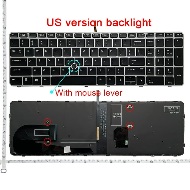 SP/US/RU pour HP EliteBook EliteBook 850 G3 850 G4 755 G3 ZBOOK 15U G3 G4 US Clavier d'Ordinateur Portable Sans Rétroéclairage Anglais US Rétroéclairé
