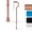 Bronze, variant on Medline Offset Walking Cane, 29-In to 38-In Adjustable Height, 300 lb Weight Capacity, Aluminum, Chrome