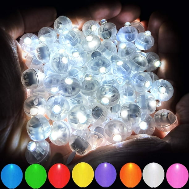 Luces LED para globos Aogist, color blanco, 100 unidades, para decoración de fiestas