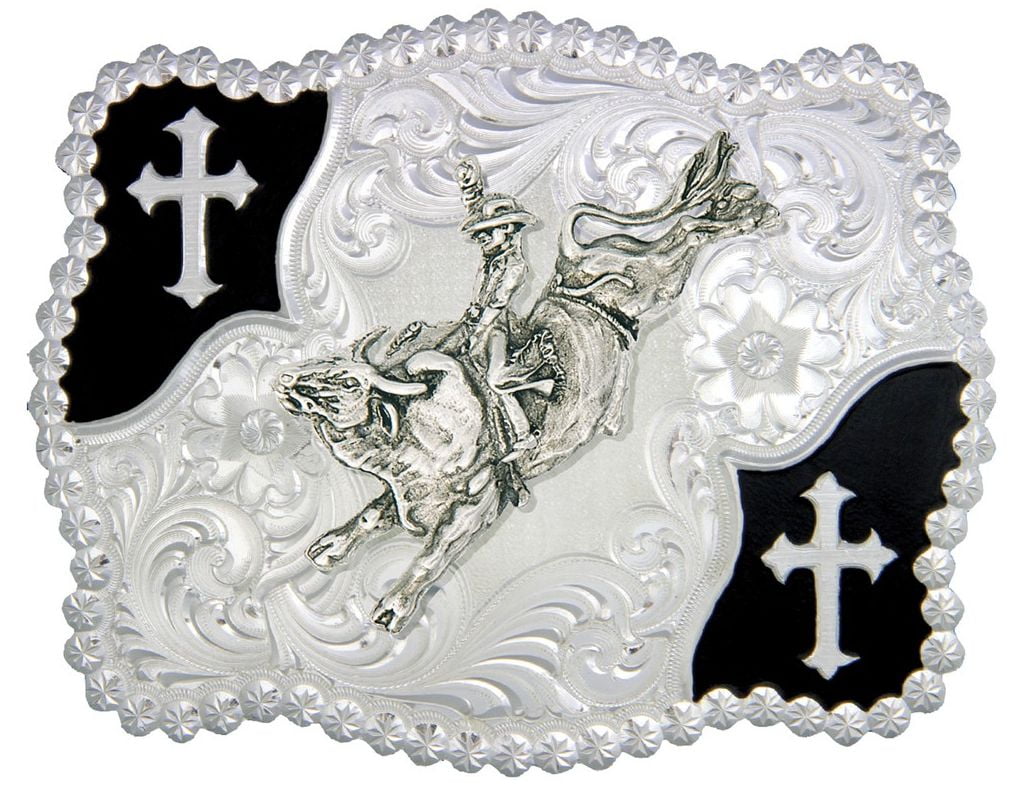 Montana Silversmiths Western Belt Buckle Men Bullrider Silver 3611528