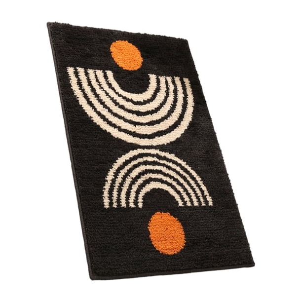 Billuyoard Alfombrilla antideslizante para baño, sin desprendimiento, de secado rápido, exquisita, hecha a mano, absorbente, antideslizante Suministros de limpieza para el hogar Gris profundo 50x80cm