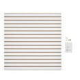 thumbnail image 1 of KFFKFF Slat Wall Paneling, 4 x 4 ft, MDF Garage Slatwall with Modular Design, White Slat Wall Easy-to-Install Adjustable Slatwall Panel with Coupling Structure & DIY Cutting, 1 of 9