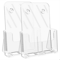 Brochure Holder 8.5 x 11 Display Stand Acrylic Holders Clear Flyer Stand, 2 Packs