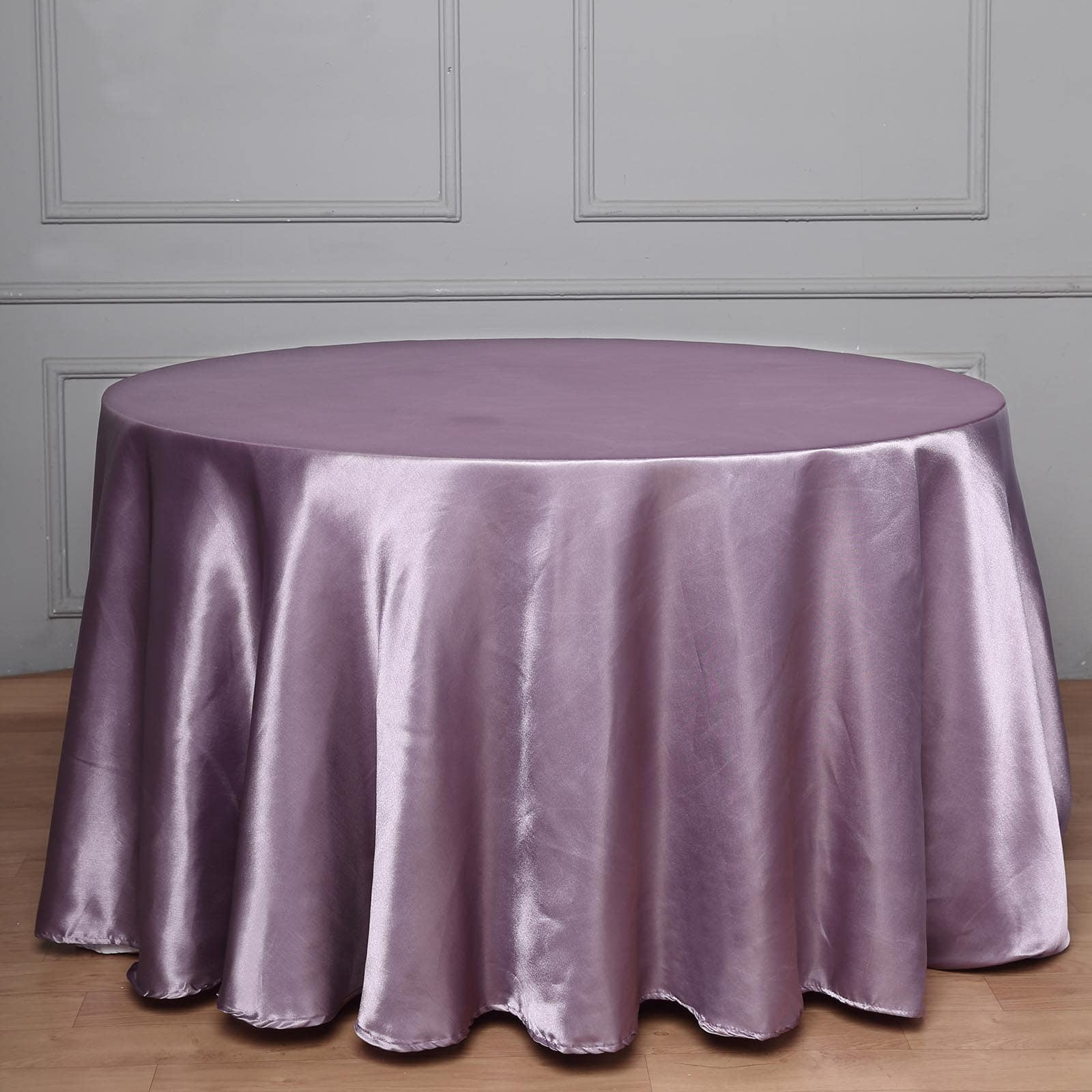 Efavormart 120" Round Satin Tablecloth for Kitchen Dining Catering