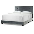 thumbnail image 5 of Glamour Home Auryon Modern Fabric Queen Bed with Button Tufting in Silver Gray, 5 of 5