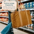 thumbnail image 3 of Reusable Insulated Grocery Bag - Leak Proof, X Large Cooler Bag - Insulated Shopping Bags for Groceries - Travel Cooler Bag for Frozen and Hot Food with Zippered Top (Jute), 3 of 6