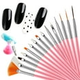 thumbnail image 2 of UDIYO 15Pcs/Set Nail Art Pen Skin-friendly Convenient to Use Plastic Manicure Care Pen for Daily Use, 2 of 7