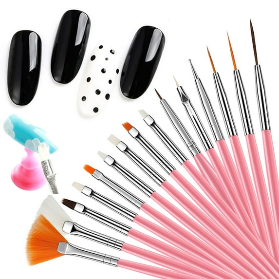 dianhelloya Nail Art Supplies 15Pcs/Set Nail Art Pen Skin-friendly Convenient to Use Plastic Manicure Care Pen for Daily Use