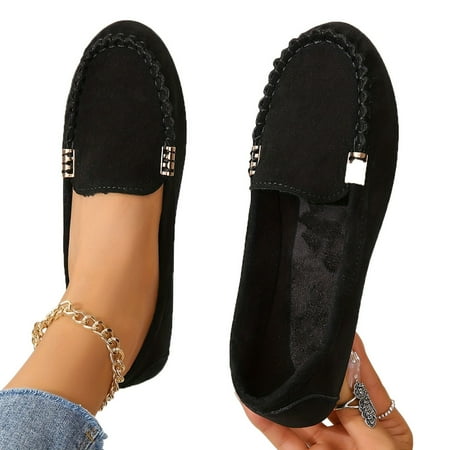 Women s Pointed Toe Ballet Flats Dress Flats Comfort Dressy Flats Shoes Comfort Walking Boat Shoes Black 5.5