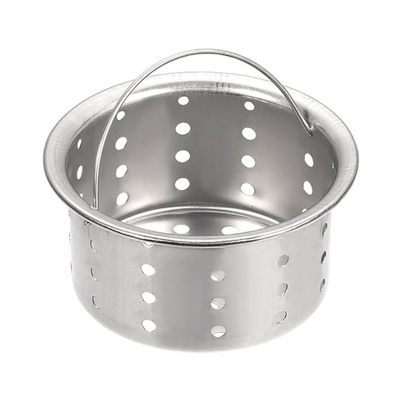 Uxcell Stainless Steel 79mm Diameter Basin Sink Strainer Basket with Handle