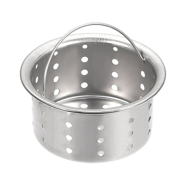 Canasta de colador de fregadero de acero inoxidable de 79 mm de diámetro con mango