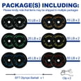 thumbnail image 5 of BalanceFrom Olympic Bumper Plate Weight Plate with Steel Hub, Black, 370 lbs Set with 6FT Olympic Barbell and Clips, Multiple Packages, 5 of 15