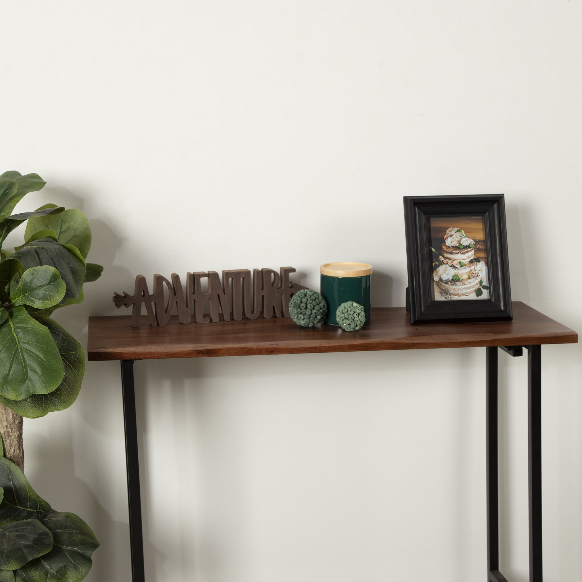 Mainstays 5x7 Curved Decorative Tabletop Picture Frame, Black