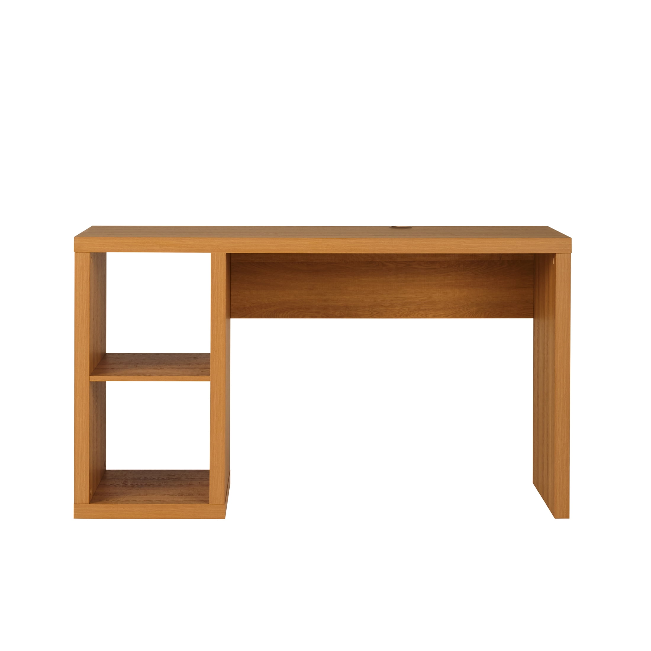 Better Homes & Gardens Cube Storage Office Desk, Light Honey