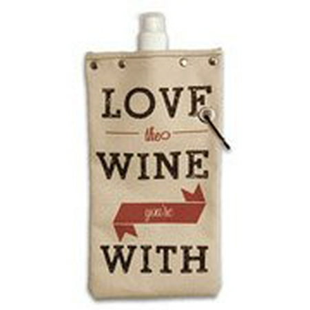 Ultra Camtainer Beverage Carrier - Tote & Able Love The Wine Your With Design Water,Wine and Beverage Canvas Reusable Flask Bottle & Tote Carrier