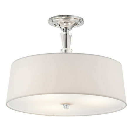 

Kichler 42035 Crystal Persuasion 3 Light Semi-Flush Indoor Ceiling Fixture - Chrome