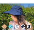 thumbnail image 3 of Sombreros Simplicity para mujer, visera convertible para playa con protección solar UV UPF 50+, 3 of 5