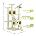 Go Pet Club Cat Tree F2040 Beige 72 in.