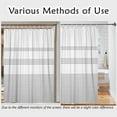 thumbnail image 4 of Black and White Striped Shower Curtain, Farmhouse Neutral Plaid Bath Curtain Stylish Checkered Patchwork Shower Curtains for Bathroom Decor Polyester with Hooks 72x72 Inch, Simple, 4 of 6