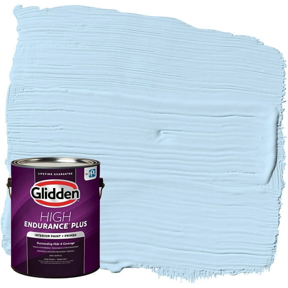 Glidden HEP Interior Paint and Primer, Clear Blue Sky / Blue, 1 Gallon, Semi-Gloss