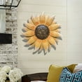 thumbnail image 4 of SPOORYYO Handcrafted Wrought Iron 3D Sunflower Wall Decor for Modern Home - Elegant Artificial Flower Pendant, 4 of 7