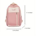 thumbnail image 4 of 1pc Simple Contrast Color Students, Large-capacity Backpack For Short-distance Travel, Fashion Trendy Versatile Preppy Students Backpack, 4 of 5