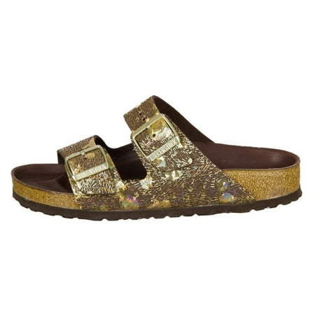 hex birkenstock spotted metallic arizona leather natural brown
