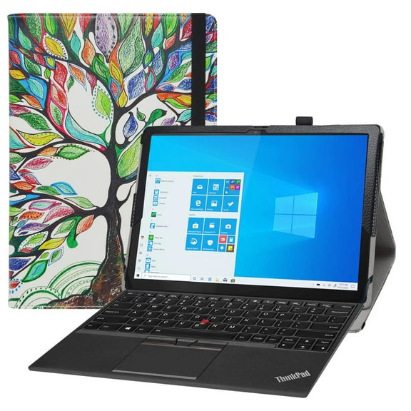Labanema 12.3" Lenovo ThinkPad X12 Detachable Case, PU Leather Folio Stand Protective Case, Cover for 12.3" Lenovo ThinkPad X12 Detachable (Love Tree)