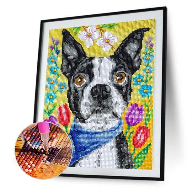 Cuadros Decorativos Imagen de diamantes de imitación de pintura de diamante de cachorro de taladro de cristal de forma especial completa Sywqhk Nuevos Originales
