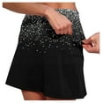 thumbnail image 2 of Women's Active Skort Crossover High Waisted Flowy Running Butterfly Shorts Lightweight Comfy Breathable High Elastic Gym Shorts Tennis Skorts Shorts with Pockets,Silver,S, 2 of 6
