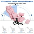 thumbnail image 4 of Hoffree Big and Tall Office Chair 450lbs, Executive Computer Desk Chair with Massage Ergonomic Leather Chair with Footrest Reclining Desk Office Chair with Lumbar Support for Home Office, 4 of 9