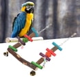 thumbnail image 4 of Bird Swing Toys, Refreshing Smell Exercise Balance Bird Swing Stand Pure Natural Logs Relieves Boredom With Colorful Rattan Ball For Cockatiels For Lovebirds, 4 of 8